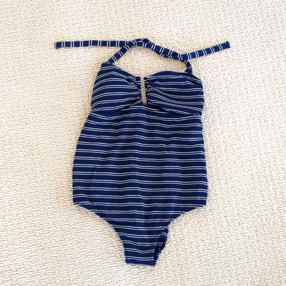 Navy Stripe Pez D'Or Maternity Swimsuit